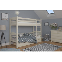 Двухъярусная детская кровать Mebigrand Бай-Бай Айвори (S0505Y30R) 90х200 см с ящиками (MBG-2380)