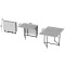 Стол трансформер книжка Вуди Ferrum-decor 75x130x90 Черный металл ДСП Бетон 16 мм (FRD-106743)