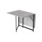 Стол трансформер книжка Вуди Ferrum-decor 75x130x90 Черный металл ДСП Бетон 16 мм (FRD-106743)