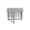 Стол трансформер книжка Вуди Ferrum-decor 75x130x90 Черный металл ДСП Бетон 16 мм (FRD-106743)