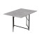 Стол трансформер книжка Вуди Ferrum-decor 75x130x90 Черный металл ДСП Бетон 16 мм (FRD-106743)