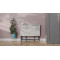Стол трансформер книжка Вуди Ferrum-decor 75x130x90 Черный металл ДСП Бетон 16 мм (FRD-106743)
