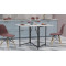 Стол трансформер книжка Вуди Ferrum-decor 75x130x90 Черный металл ДСП Бетон 16 мм (FRD-106743)