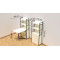 Стіл книжка з етажеркою Практик 2 Ferrum-decor 1555x640x990 Чорний метал ДСП Біле 16 мм (FRD-104625)
