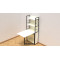 Стіл книжка з етажеркою Практик 2 Ferrum-decor 1555x640x990 Чорний метал ДСП Біле 16 мм (FRD-104625)