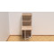 Стіл книжка з етажеркою Практик 2 Ferrum-decor 1555x640x990 Білий метал ДСП Дуб Сонома 16мм (FRD-104635)