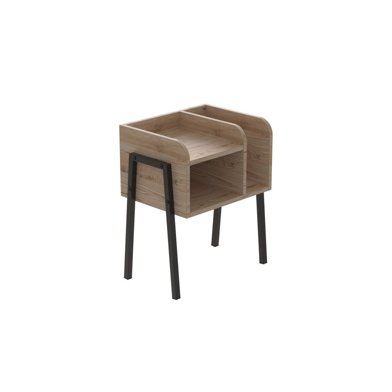 Тумба модульна Ferrum-decor Амелі 540x450x320 метал Чорний ДСП Дуб Сан-Марино 16 мм (FRD-103005)