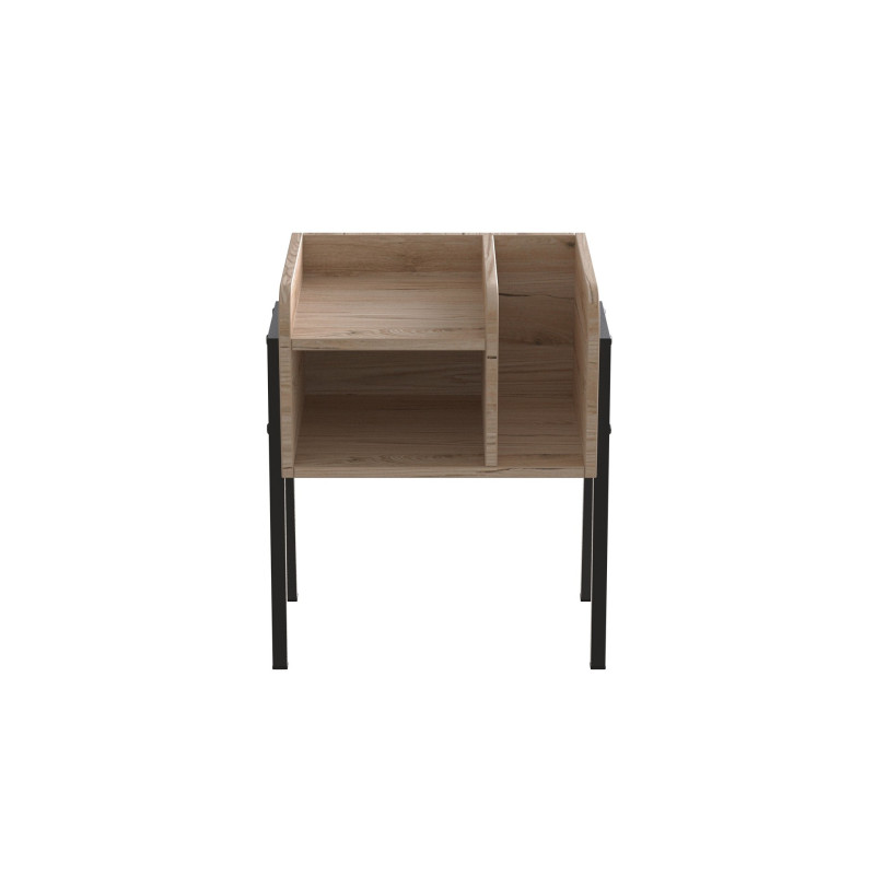 Тумба модульна Ferrum-decor Амелі 540x450x320 метал Чорний ДСП Дуб Сан-Марино 16 мм (FRD-103005)