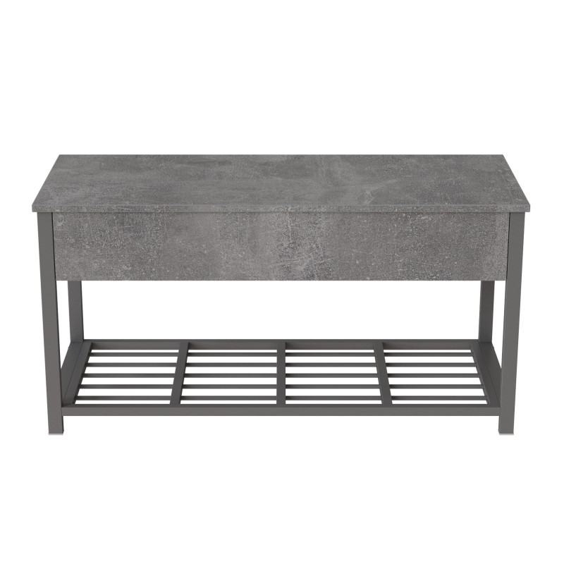 Банкетка с ящиком Ferrum-decor Дрейк 1 550x1000x400 металл Серый ДСП Бетон 16 мм (FRD-103065)