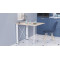 Стол-книжка трансформер Орион 1 Ferrum-decor 750x810x730 Белый металл ДСП Дуб Сан-Марино 16 мм (FRD-104605)
