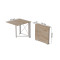 Стол-книжка трансформер Орион 1 Ferrum-decor 750x810x730 Белый металл ДСП Дуб Сан-Марино 16 мм (FRD-104605)