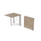 Стол-книжка трансформер Орион 1 Ferrum-decor 750x810x730 Белый металл ДСП Дуб Сан-Марино 16 мм (FRD-104605)
