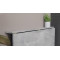 Стіл розкладний Моріс Ferrum-decor 750x1000x600 Чорний метал ДСП Бетон 16 мм (FRD-104675)