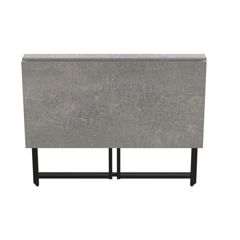 Стіл розкладний Моріс Ferrum-decor 750x1000x600 Чорний метал ДСП Бетон 16 мм (FRD-104675)