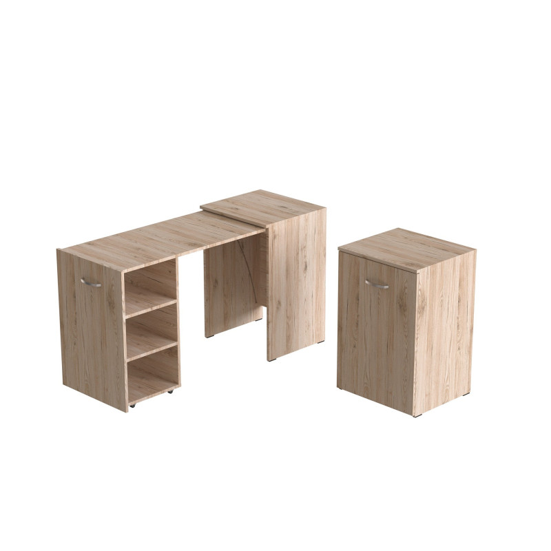 Стіл-тумба трансформер Смарт 1/2 Ferrum-decor 750x1450x600 ДСП Дуб Сан-Марино 16 мм (FRD-105075)