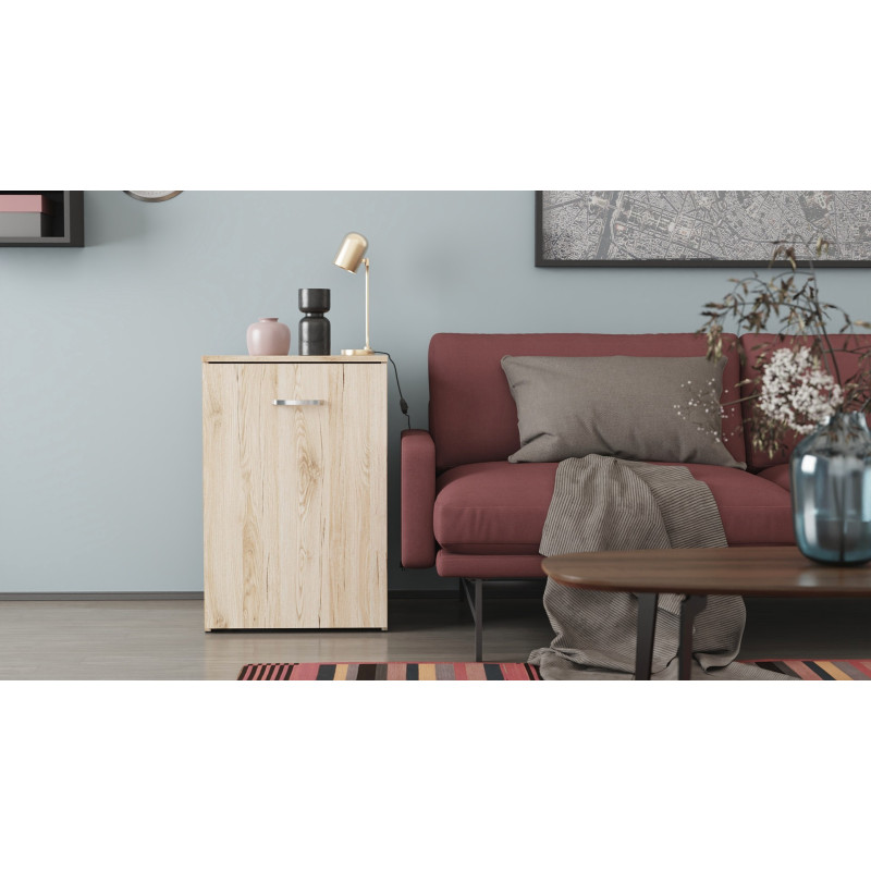 Стіл-тумба трансформер Смарт 1/2 Ferrum-decor 750x1450x600 ДСП Дуб Сан-Марино 16 мм (FRD-105075)