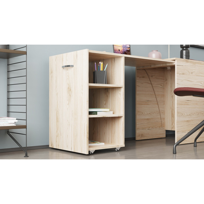 Стіл-тумба трансформер Смарт 1/2 Ferrum-decor 750x1450x600 ДСП Дуб Сан-Марино 16 мм (FRD-105075)