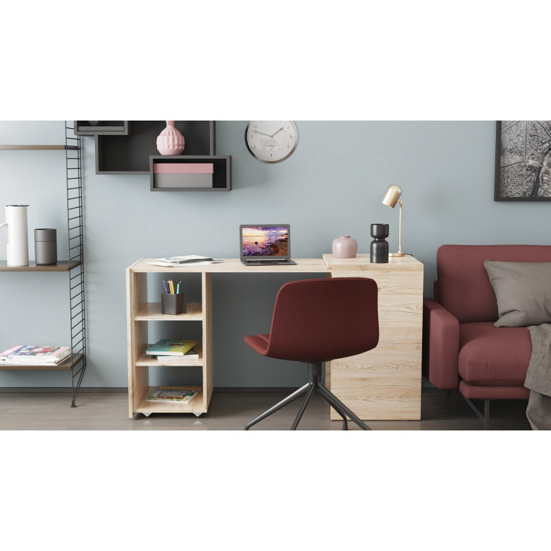Стіл-тумба трансформер Смарт 1/2 Ferrum-decor 750x1450x600 ДСП Дуб Сан-Марино 16 мм (FRD-105075)
