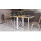 Стол-книжка трансформер Орион 2 Ferrum-decor 750x1520x730 Белый металл ДСП Дуб Артизан 16 мм (FRD-104595)