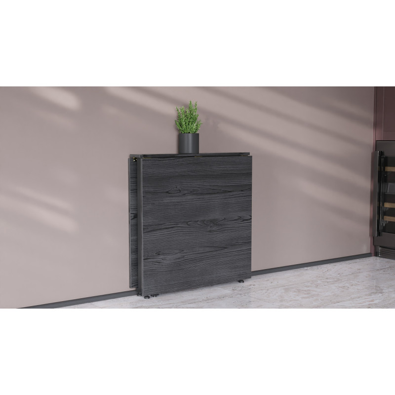 Стол-книжка трансформер Орион 2 Ferrum-decor 750x1520x730 Черный металл ДСП Сосна Кембра 16 мм (FRD-104585)