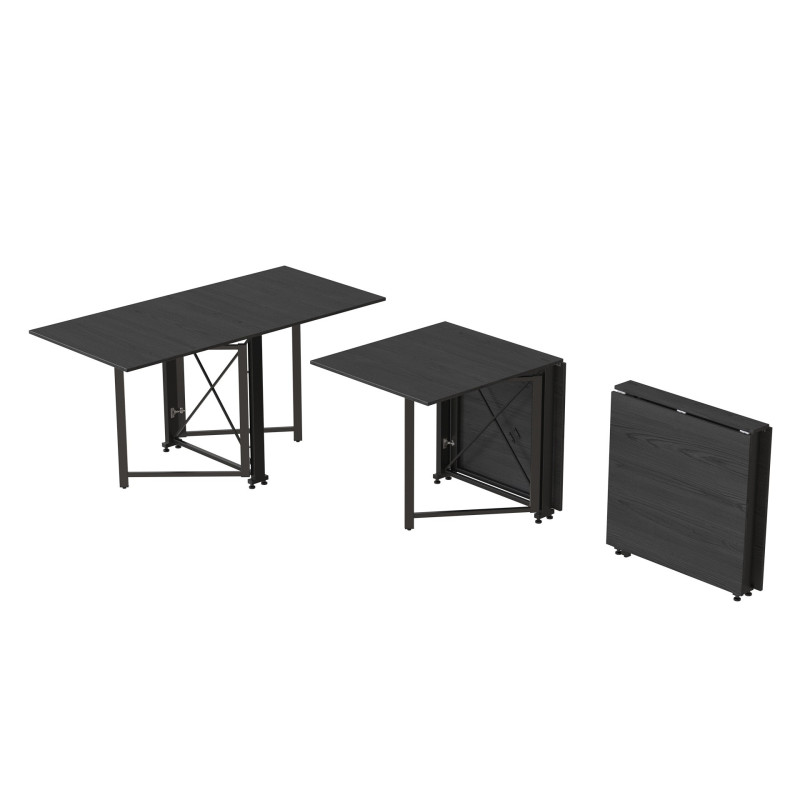 Стол-книжка трансформер Орион 2 Ferrum-decor 750x1520x730 Черный металл ДСП Сосна Кембра 16 мм (FRD-104585)