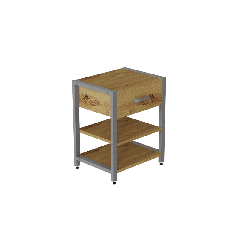 Тумба універсальна Ferrum-decor Вів'єн 1/2 50x41x40 сірий ДСП Дуб Артизан 16мм (FRD-104135)