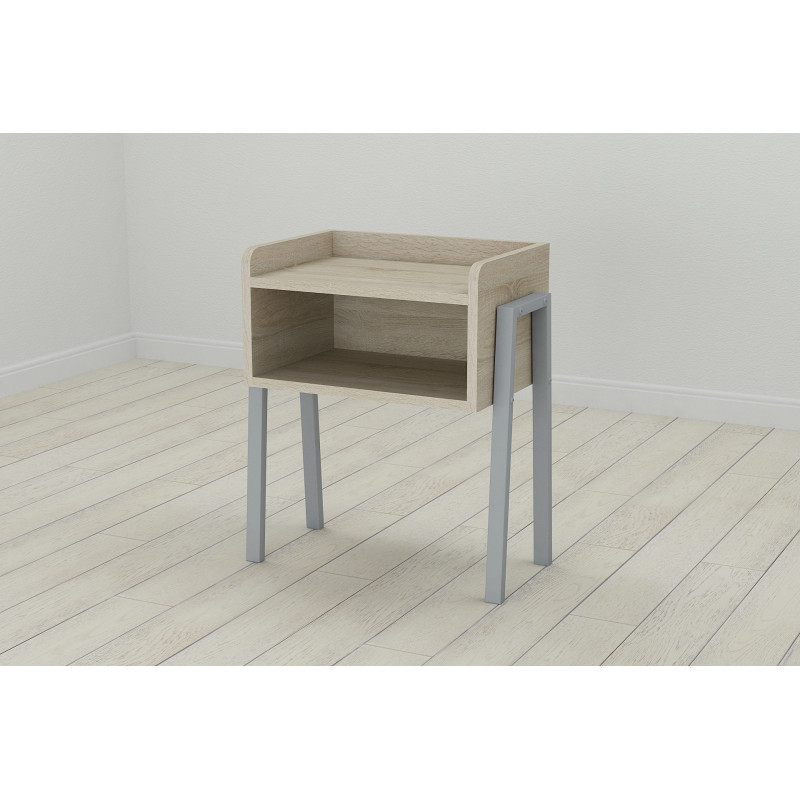 Тумба модульна Ferrum-decor Джузі 540x450x320 метал Сірий ДСП Сонома 16 мм (FRD-102985)