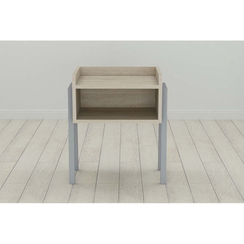 Тумба модульна Ferrum-decor Джузі 540x450x320 метал Сірий ДСП Сонома 16 мм (FRD-102985)