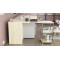 Стол-тумба трансформер Смарт 2/2 Ferrum-decor 750x1450x600 Черный металл ДСП Дуб Сонома 16 мм (FRD-105105)