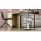 Стол-тумба трансформер Смарт 2/2 Ferrum-decor 750x1450x600 Черный металл ДСП Дуб Сонома 16 мм (FRD-105105)
