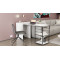 Стол-тумба трансформер Смарт 2/1 Ferrum-decor 750x1450x500 Черный металл ДСП Белое 16 мм (FRD-105095)