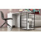 Стол-тумба трансформер Смарт 2/1 Ferrum-decor 750x1450x500 Черный металл ДСП Белое 16 мм (FRD-105095)