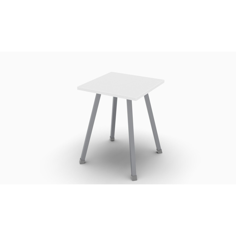 Кухонний табурет Ferrum-decor 430x320x320 Сірий метал ДСП Біле 16 мм (FRD-104645)