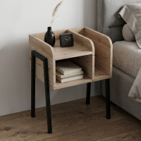 Тумба модульна Ferrum-decor Амелі 540x450x320 метал Чорний ДСП Дуб Сан-Марино 16 мм (FRD-103005)