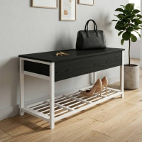 Банкетка с ящиком Ferrum-decor Дрейк 2 550x1200x400 металл Белый ДСП Сосна Кембра 16 мм (FRD-103075)
