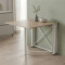 Стол-книжка трансформер Орион 1 Ferrum-decor 750x810x730 Белый металл ДСП Дуб Сан-Марино 16 мм (FRD-104605)