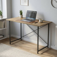 Стіл письмовий Line Лайт Ferrum-decor 750x1200x500 Чорний метал ДСП Дуб Артизан 16 мм (FRD-104855)