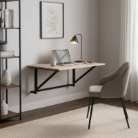 Стол раскладной Александр 4 Ferrum-decor 750x600x700 Черный металл ДСП Дуб Сонома 16 мм (FRD-104895)