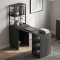 Стіл-тумба трансформер Смарт 4/1 з етажеркою Ferrum-decor 1430x1450x500 Чорний метал ДСП Сосна Кембра 16 мм (FRD-105125)