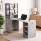 Стол-тумба трансформер Смарт 4/2 с этажеркой Ferrum-decor 1430x1450x600 Черный металл ДСП Бетон 16 мм (FRD-105135)
