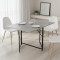 Стол трансформер книжка Вуди Ferrum-decor 75x130x90 Черный металл ДСП Бетон 16 мм (FRD-106743)