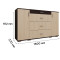 Комод 2Д4Ш Сокме Марк 150x91,2x37 Дуб родос/Венге магія (SKM-081291)