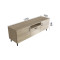 Тумба Лестер на конусних ніжках Ferrum-decor 48x139x38 Чорний метал ДСП Дуб Сонома 16 мм (FRD-106804)