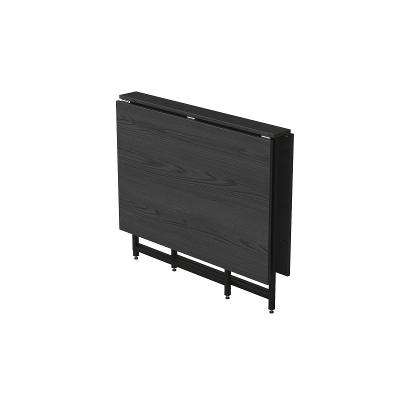 Стол трансформер книжка Вуди Ferrum-decor 75x130x90 Черный металл ДСП Сосна Кембра 16 мм (FRD-106744)