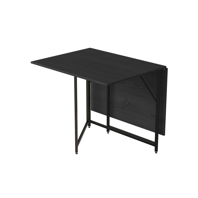 Стол трансформер книжка Вуди Ferrum-decor 75x130x90 Черный металл ДСП Сосна Кембра 16 мм (FRD-106744)