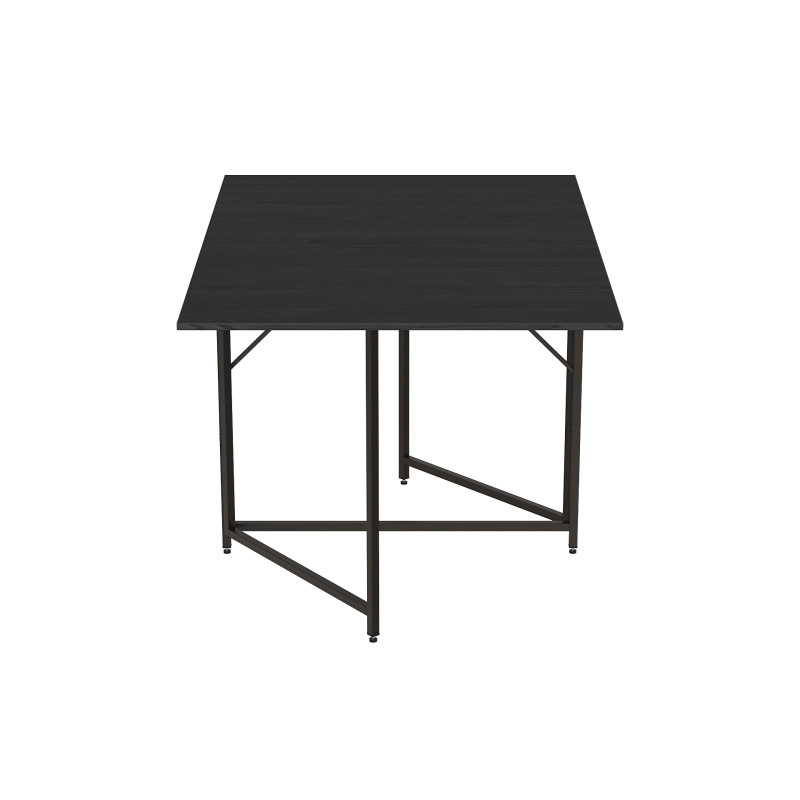 Стол трансформер книжка Вуди Ferrum-decor 75x130x90 Черный металл ДСП Сосна Кембра 16 мм (FRD-106744)
