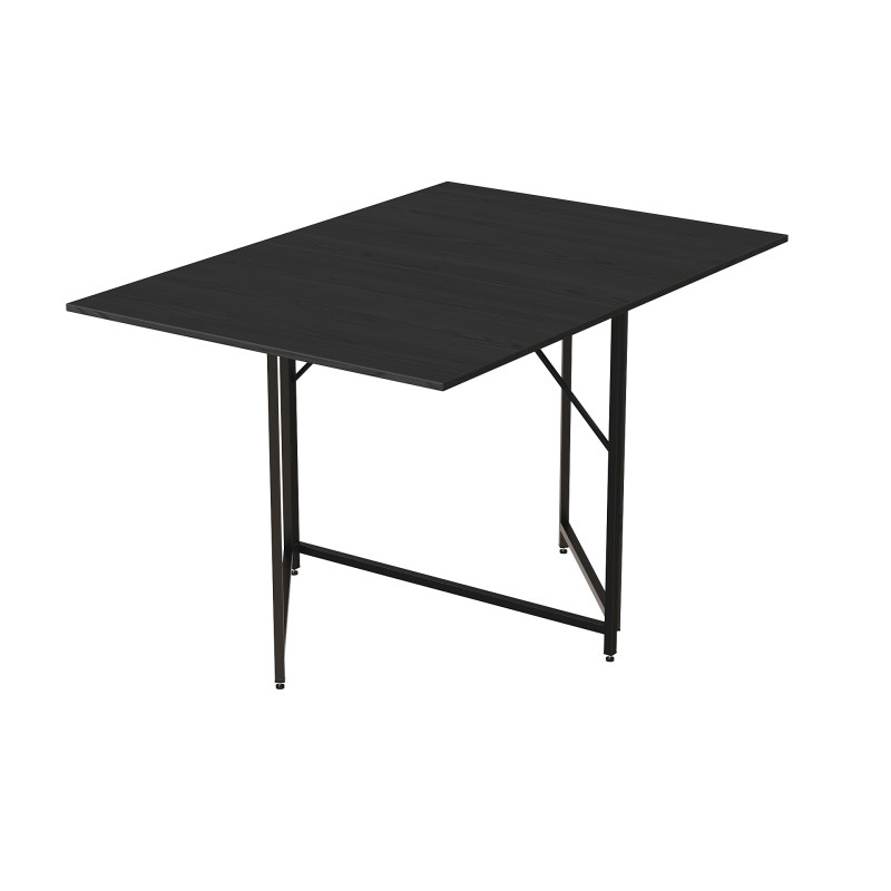 Стол трансформер книжка Вуди Ferrum-decor 75x130x90 Черный металл ДСП Сосна Кембра 16 мм (FRD-106744)