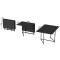 Стол трансформер книжка Вуди Ferrum-decor 75x130x90 Черный металл ДСП Сосна Кембра 16 мм (FRD-106744)