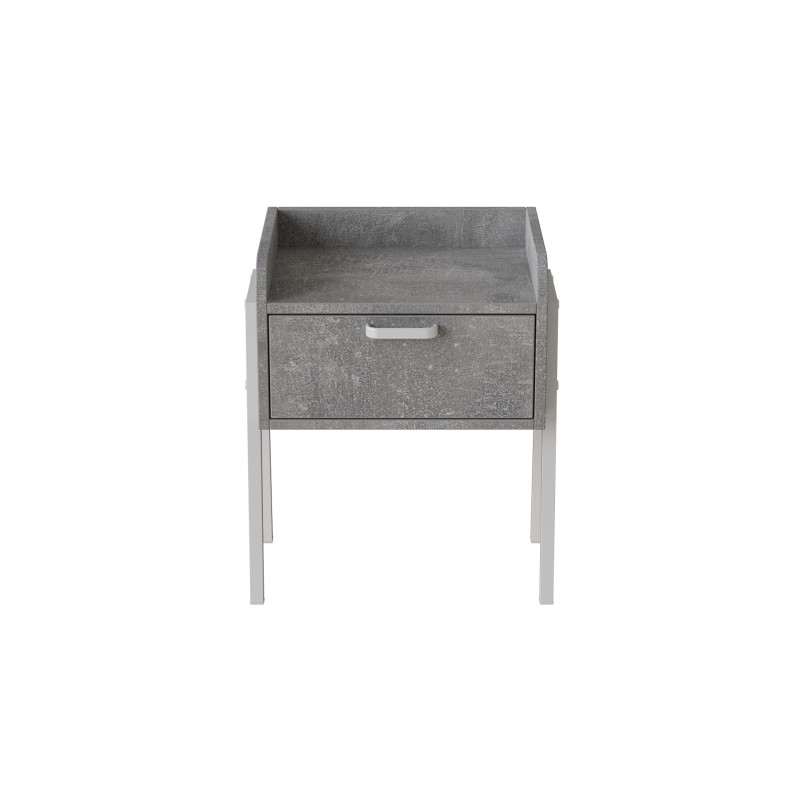 Тумба модульна Ferrum-decor Бетті 540x450x320 метал Білий ДСП Бетон 16 мм (FRD-102996)