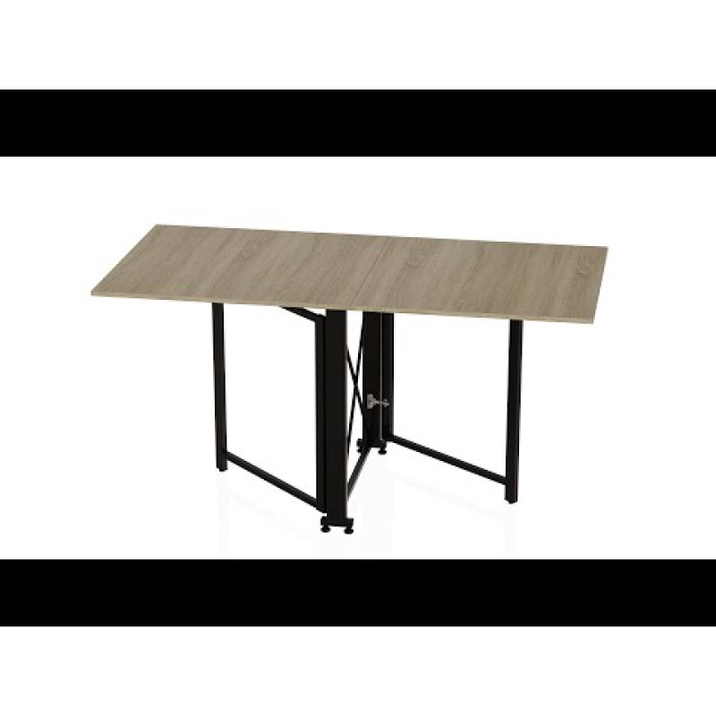 Стол-книга трансформер Орион 2 Ferrum-decor 750x1520x730 Черный металл ДСП Дуб Сонома 16 мм (FRD-104586)